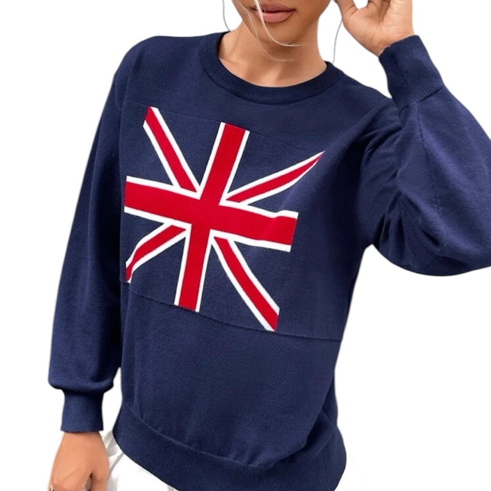 United Kingdom Flag Knit Sweater